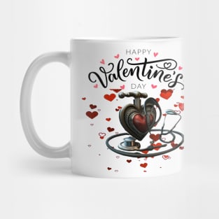 girls women nurses valentines day hearts stethoscope Mug